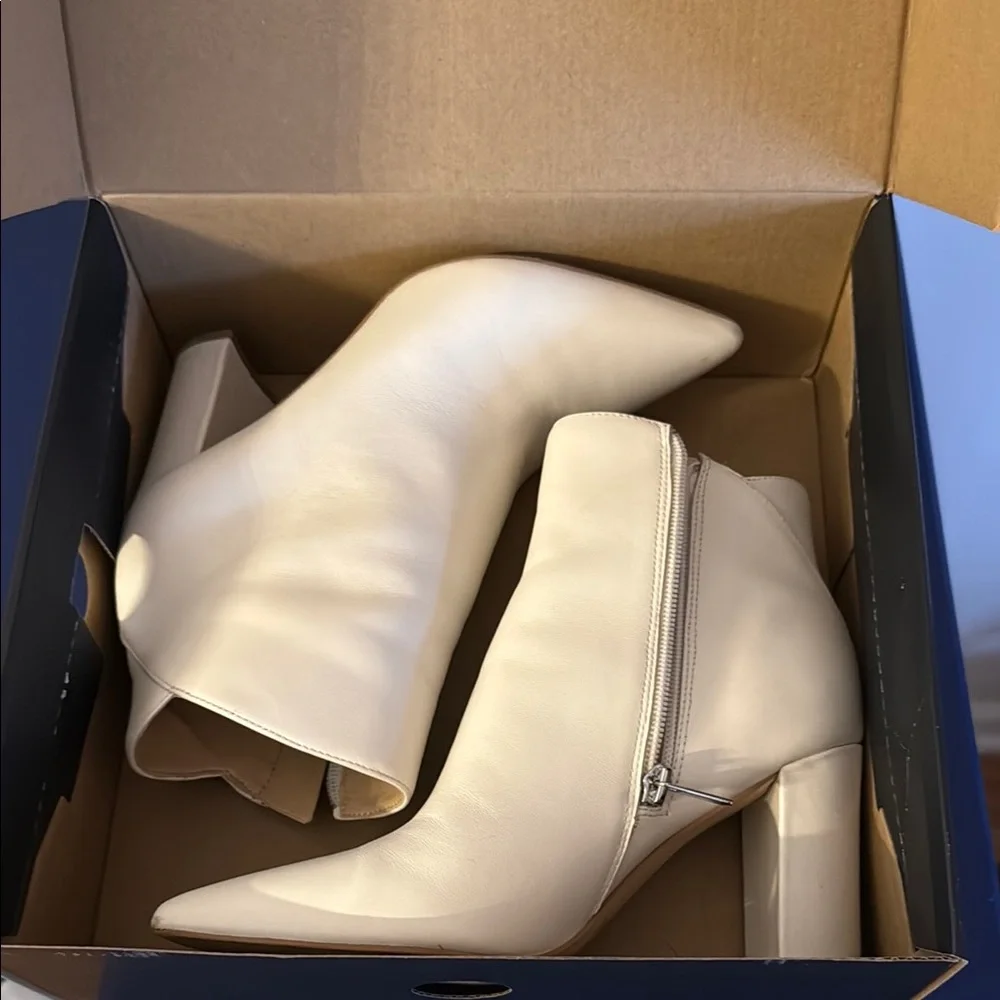 Mark Fisher Cream Ankle Boots - Picture 2 of 7